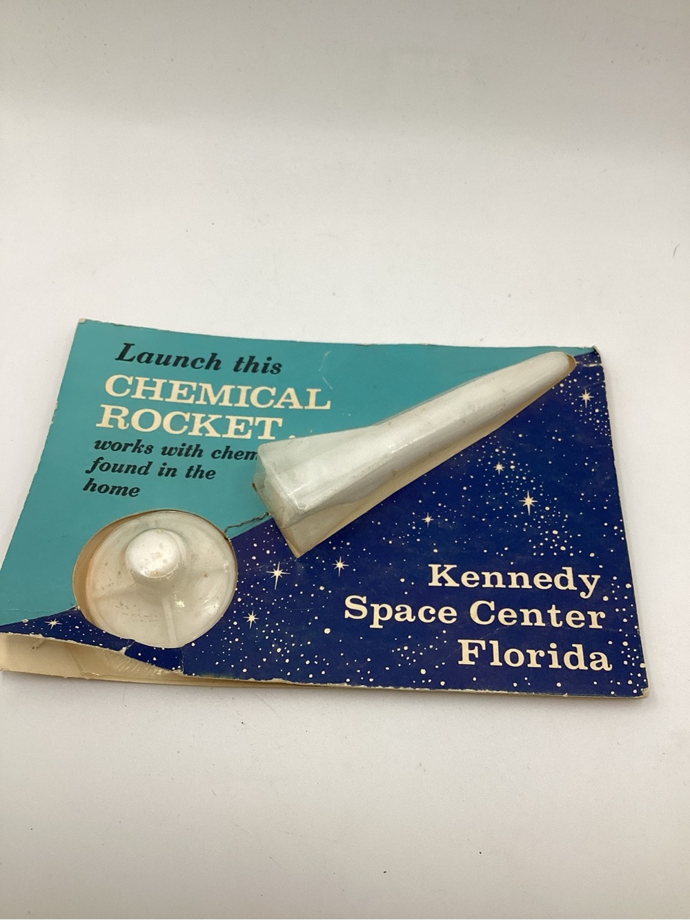 White Baking Soda Chemical Rocket Kids Learning Toy vintage